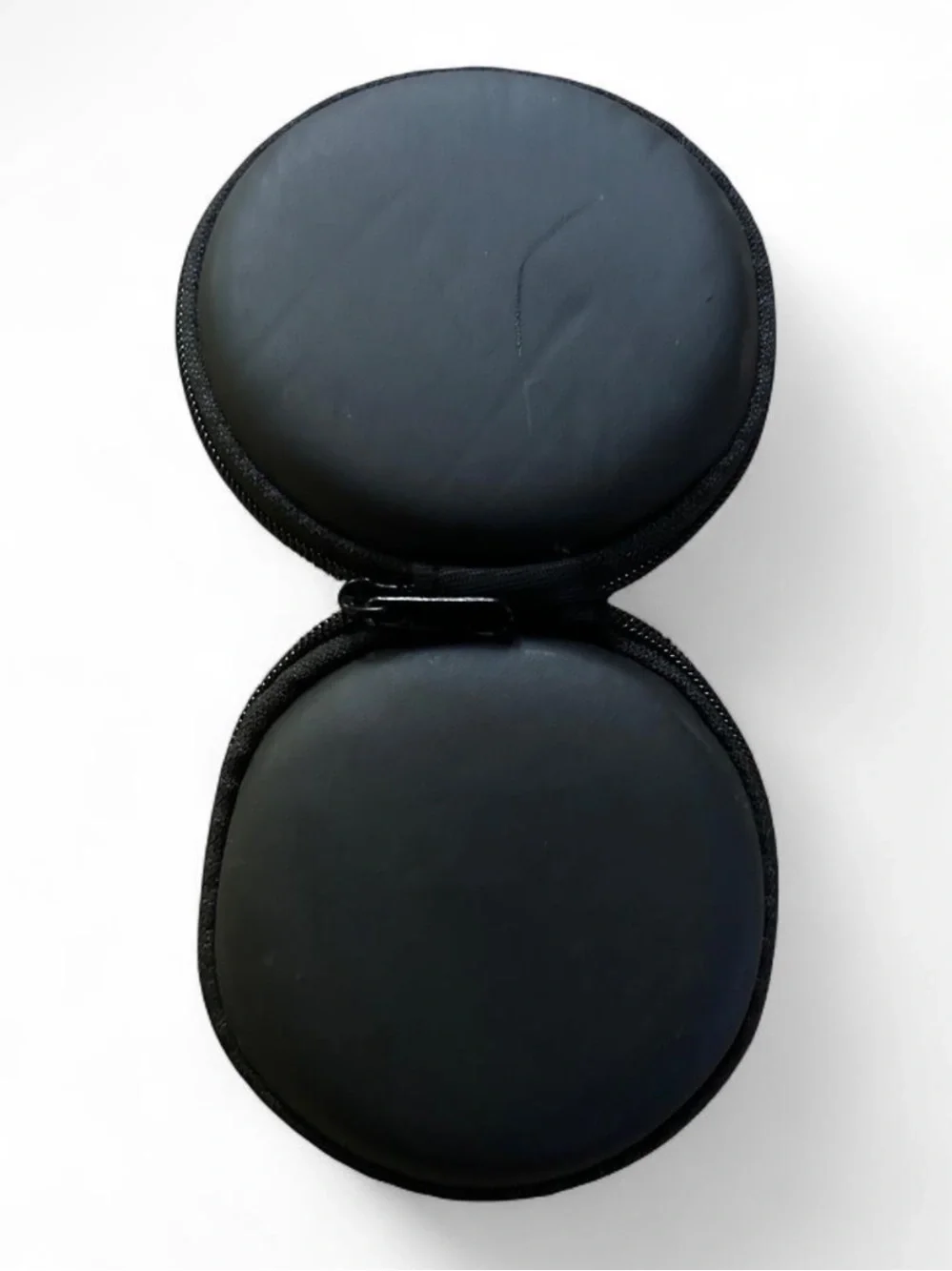 Compact Black Travel Accessory Case - Small Round Organizer